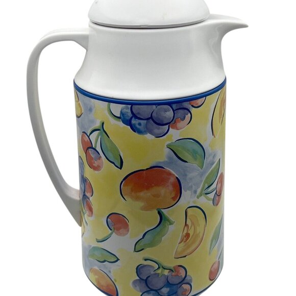 CorningWare Other - Vintage CorningWare Corning Thermique 1 Qt Carafe Pitcher Fruit Design Used